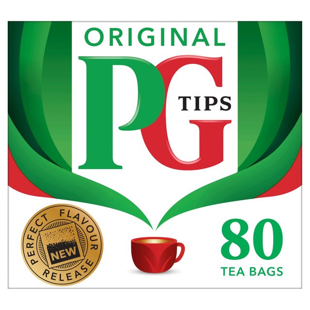 PG Tipps Original biologisch abbaubar schwarzer Teebeutel 80 pro Packung