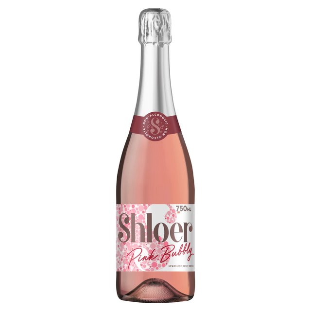 Shloer Pink Bebida de jugo espumoso burbujeante sin alcohol 750ml 