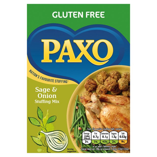 Paxo glutenfreier Salbei & Zwiebel -Füllung Mix 150g