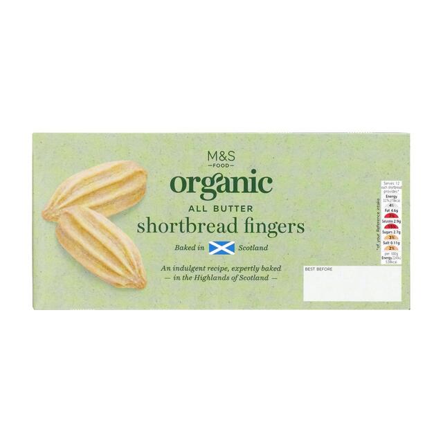 M & S Bio All Butter Shortbread Finger 175g