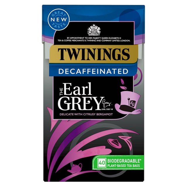 Twinings Decawinined Earl Grey Tea 50 Sacs de thé