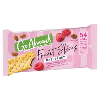 Go Ahead Raspberry Crispy Fruit Slices Snack Bars 4 per pack