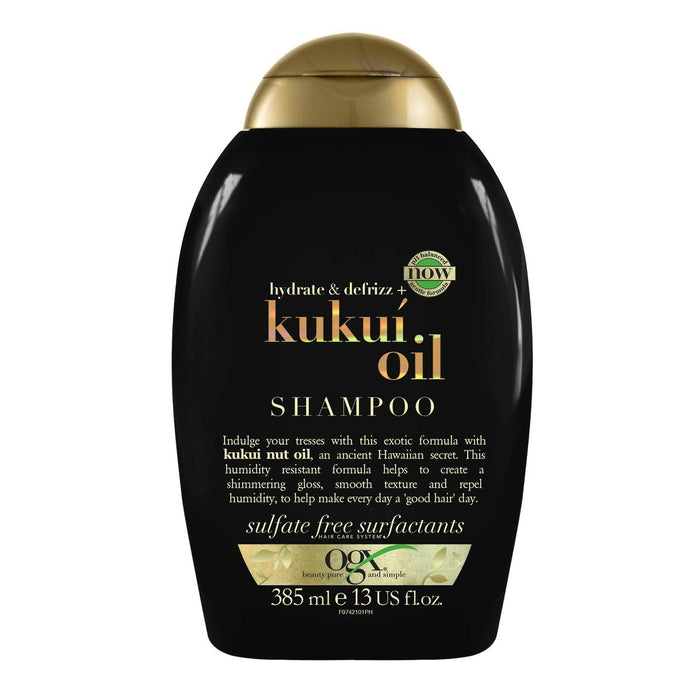 OGX Hydrate & Defrizz+ Kukui Oil pH Balanced Shampoo 385ml