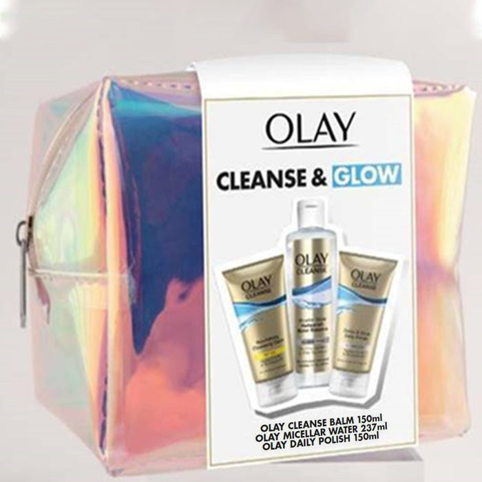 Olay Cleanse & Glow Giftset Cleanser Balm Polacio diario y agua micelar