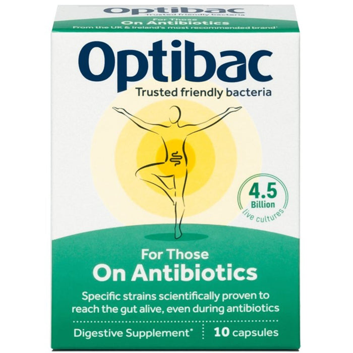 Optibac -Probiotika für diejenigen auf Antibiotika 10 Kapseln