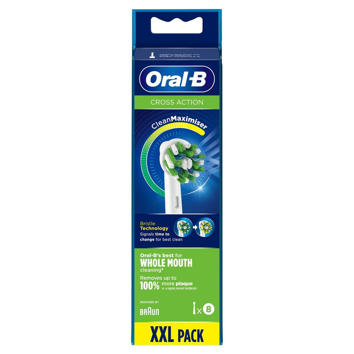 Oral-B Cross Action Toothbrush Heads 8 per pack