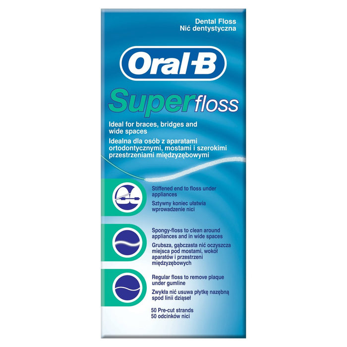 BORAL-B Super Dental Floss 50 par paquet