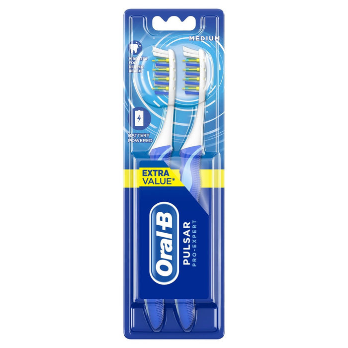 Brush de dents oral-b Pulsar expert 35 moyen 2 par paquet