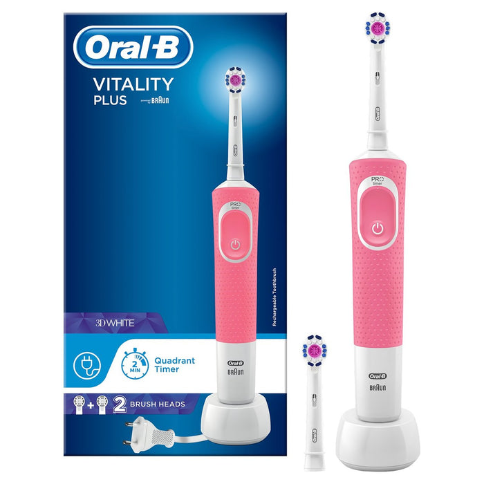 Vitalité buccale plus brosse à dents rechargeable blanche et propre