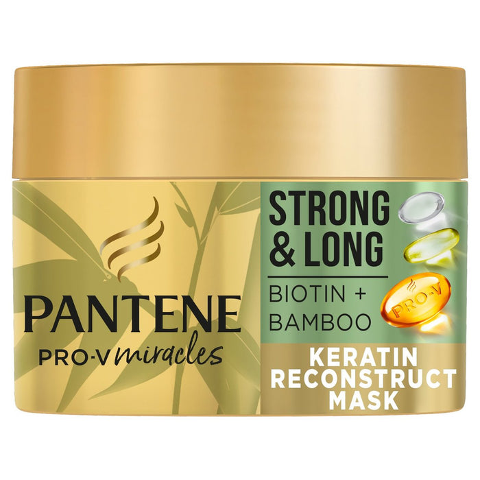 Pantene Strong & Long Kératine Hair Mask avec du bambou et de la biotine 160 ml