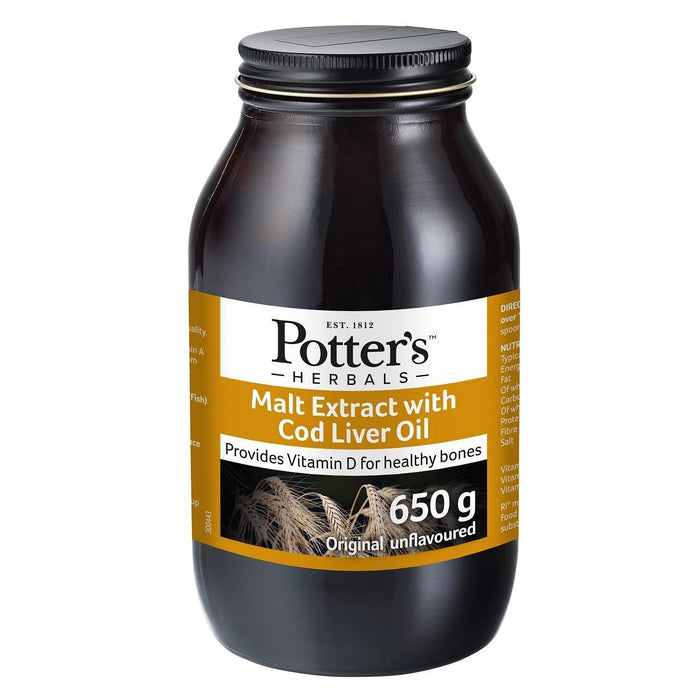 Potters Herbals Malt Extract with Cod Liver Oil Liquid 650g