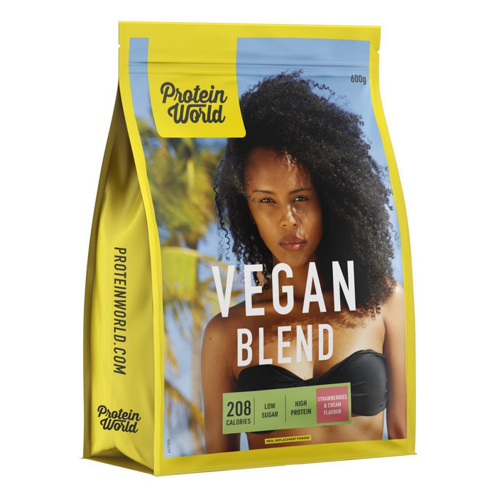 Protein World Vegan Slender Strawberries & Cream Blend 1200g