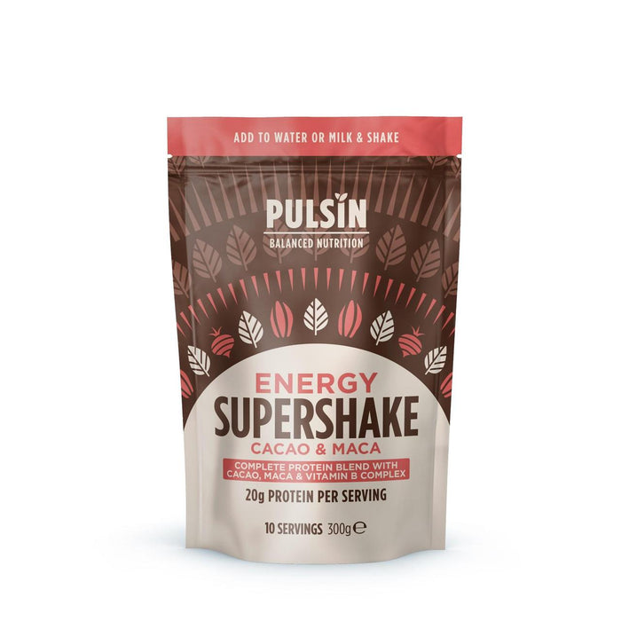 Pulsin Energy Cacao & Maca Supershake Protein Powder 300G