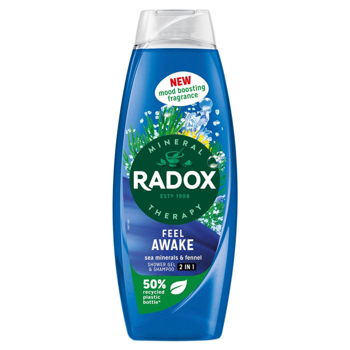 Radox se siente despierto que aumenta el estado de ánimo 2 en 1 gel de ducha y champú 675ml