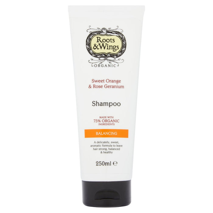 Wurzeln & Flügel süße Orange & Rose Geranium Shampoo 250 ml