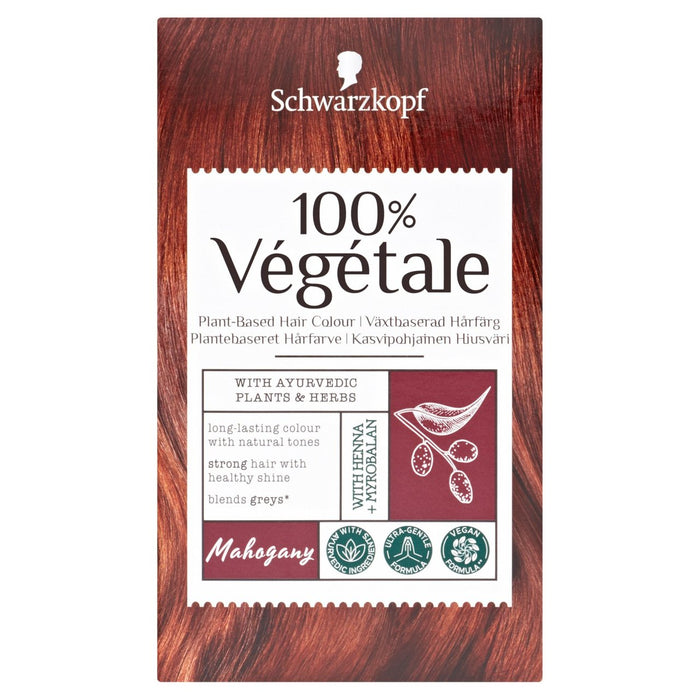 Schwarzkopf 100% vegetal caoba marrón cabello vegano para el cabello