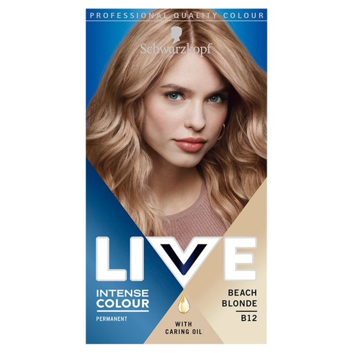 Schwarzkopf en vivo intenso B12 Beach rubio rubio para el cabello permanente