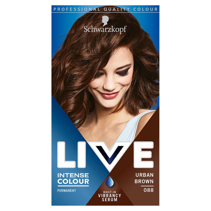 Schwarzkopf en vivo color intenso 88 tinte de cabello castaño urbano 142ml