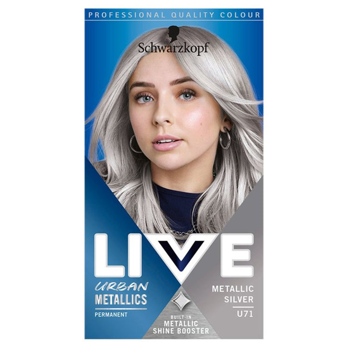 Schwarzopf Live Metallic Silver U71 Urban Metallics Permanent Hair Dye