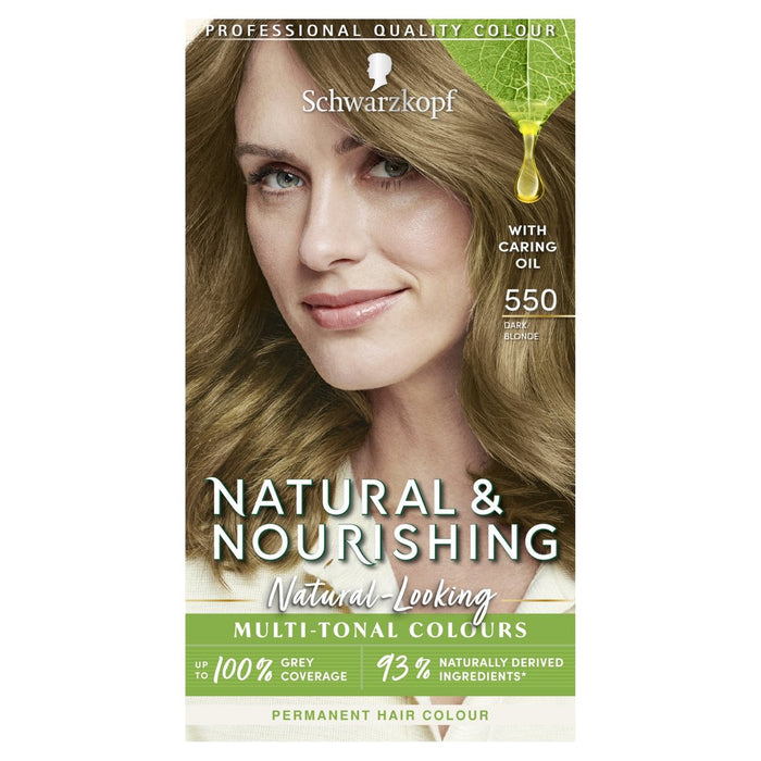 Schwarzkopf Natural & Nourishing 550 Dark Blonde Permanent Hair Dye 143g