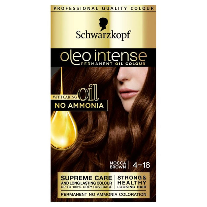 Schwarzkopf oleo intense 4-18 mocca brun permanent colorant capillaire