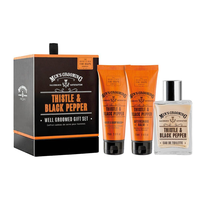 Scottish Fine Soaps Thistle & Black Pfeffer gut gepflegtes Geschenkset