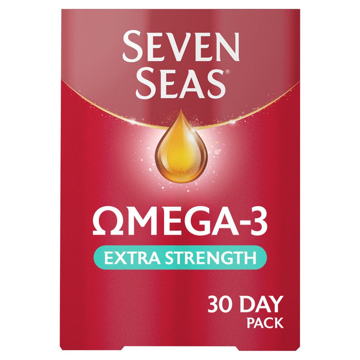 Sept meas Omega-3 Fish Huile Extra Strength with Vitamin D 30 capsules 30 par paquet