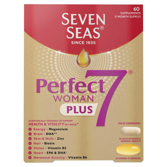 Seven Seas Perfect7 Woman Plus Multivitamins & Omega-3 30 días Duo Pack 30 por paquete