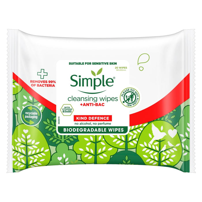 Simple Antibac Wipes 20 per pack