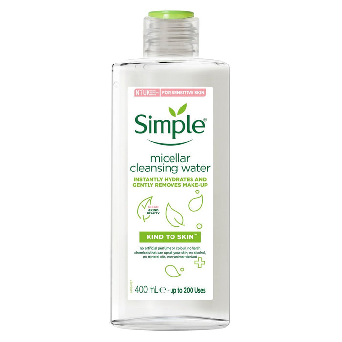 Agua de limpieza micelar de tipo simple a piel 400 ml