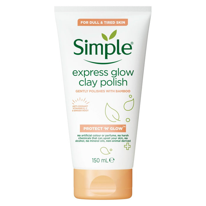 Simple Protect 'N' Glow Express Glow Clay Polish Cleanser 150ml