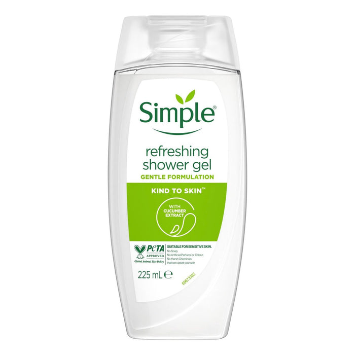 Gel de ducha refrescante simple 225 ml