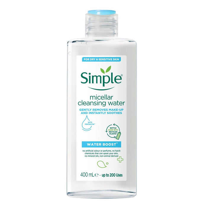 Agua de limpieza micelar de agua de agua simple 400 ml