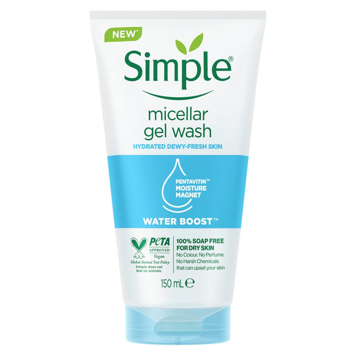 Simple Water Boost Micellar Gel Lave Sensitive Piel de 150 ml de 150 ml