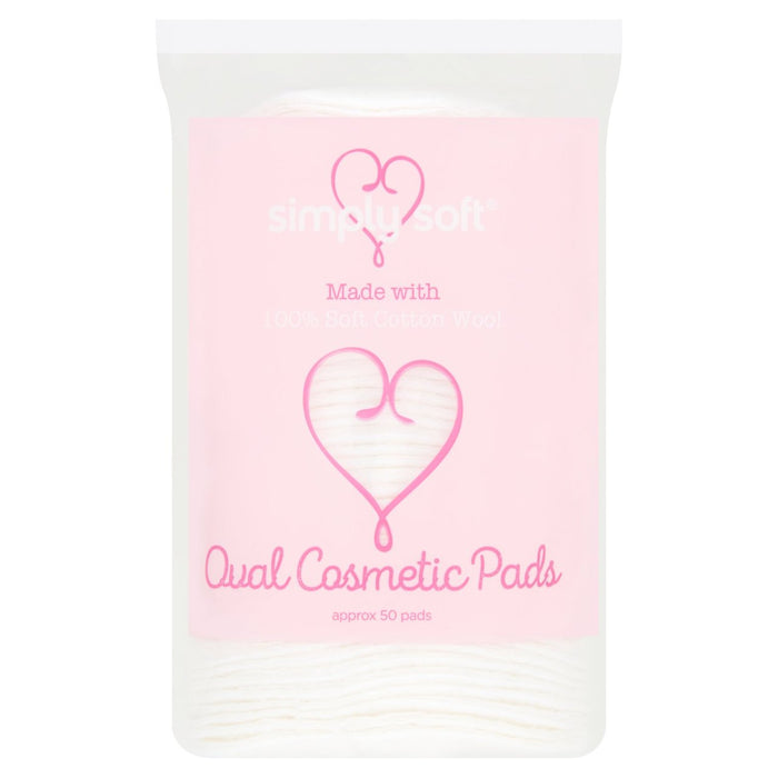 Simply Soft Oval Cosmetic Cotton Pads 50 per pack