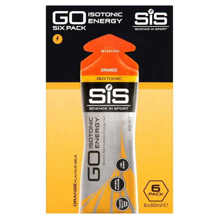 SiS GO Isotonic Orange Gel Sachets 6 x 60ml