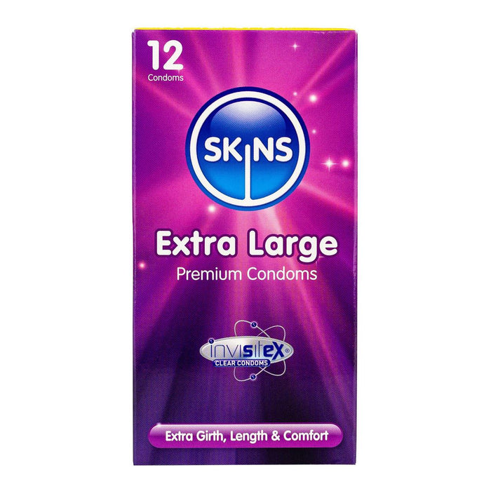 Skins condones extra grandes 12 por paquete