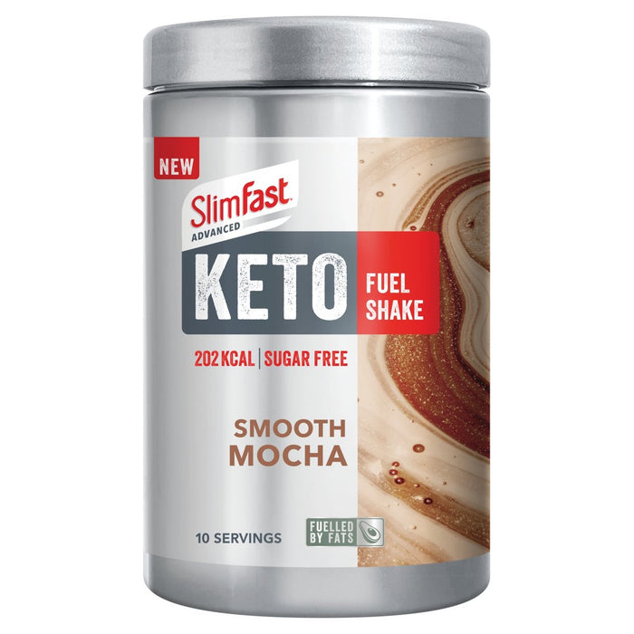 SlimFast Advanced Smooth Mocha Keto Fuel Shake 10 حصص 350 جم