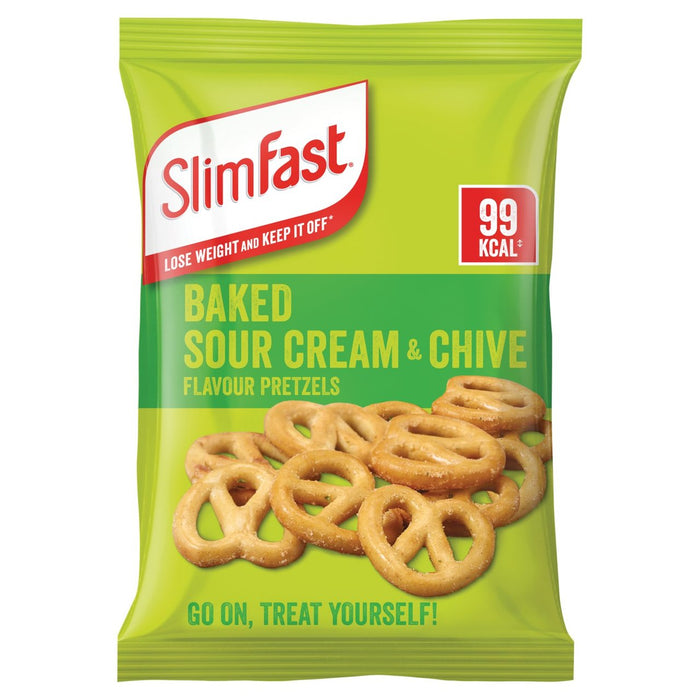 Slimfast horneado crema agria y pretzels de chive 23g