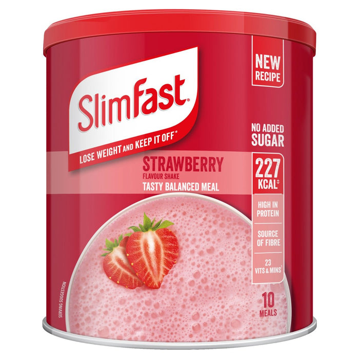 Slimfast Erdbeer Mahlzeit Shake Pulver 10 Mahlzeiten 365g