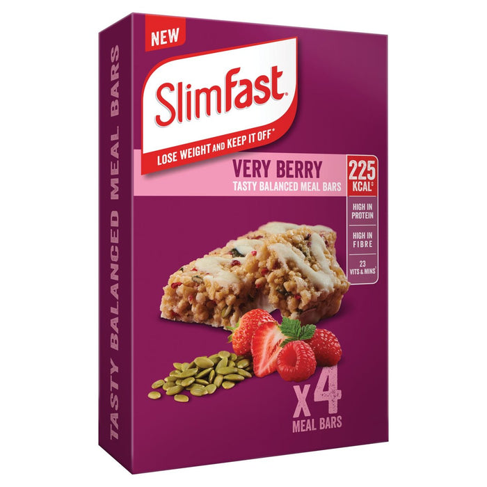 Slimfast sehr Berry -Mahlzeiten Bar Multipack 4 x 60g