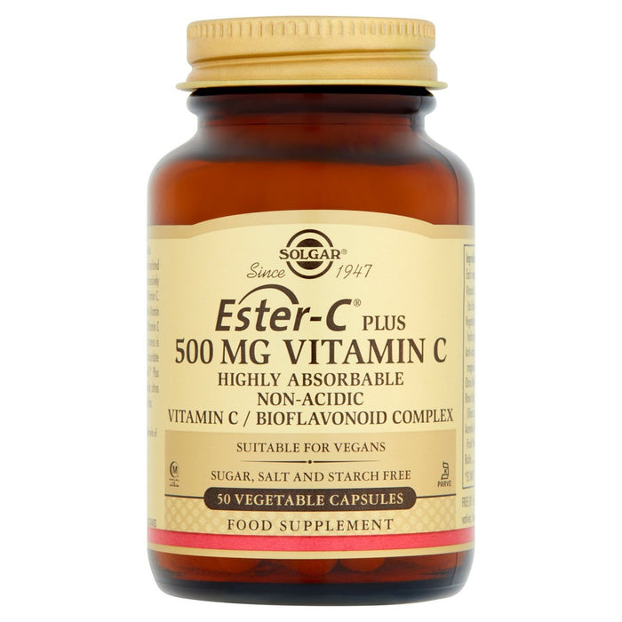 Solgar Ester-C plus capsules de légumes de vitamine C 500 mg 50 par paquet