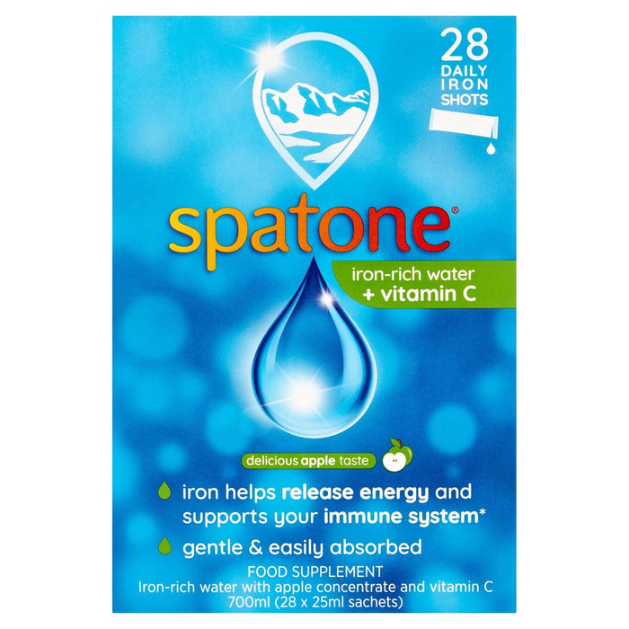 Spatone Apple Daily Iron & Vitamin C Shots Sachets 28 days 28 x 25ml