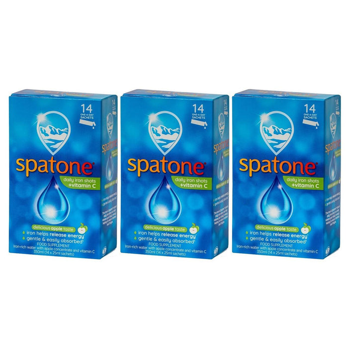 Spatone Apple Daily Iron Shots Sachets 42 days 14 per pack - Special Offer