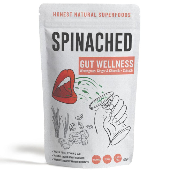 Spinached Organic Wellness de crecimiento probiótico y suplemento de digestión 100G