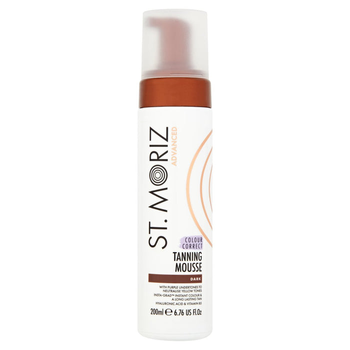 St Moriz Advanced Colour Correcting Tanning Mousse Dark 200ml