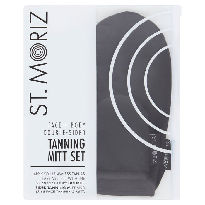 St. Moriz Luxus doppelseitiges Bräunungshandschuh & Face Mitt Set Set