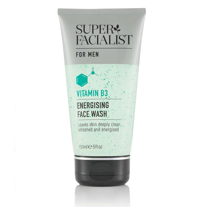 Super Facial Mens Face Wash Energising avec les vitamines B3 et E 150 ml