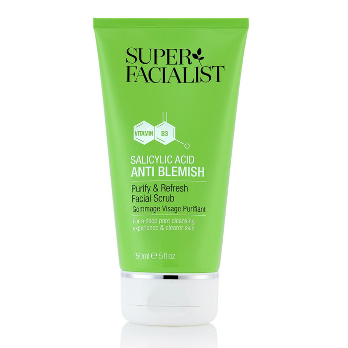 Super facialiste acide salicylique anti-aptitude purifie et rafraîchir le gommage facial 150 ml