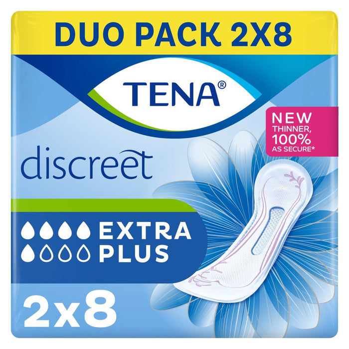 Tena Lady Discreet Extra Plus Incontinence Pads 2 x 8 per pack